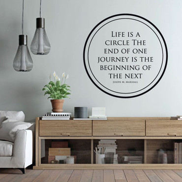 Inspirational Quotes - Motivational Wall Art - Life is A Circle The End Of One Journey is The Beginning Of The Next - Home Decor