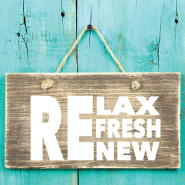 Inspirational Quotes - Relax Refresh Renew - Fun Wall Decor for Bedroom, Living Room, Dorm or Studio