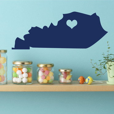 Kentucky Decal - State Vinyl Wall Art, 15th State, Frankfort Kentucky, Blugrass State, Kentucky State