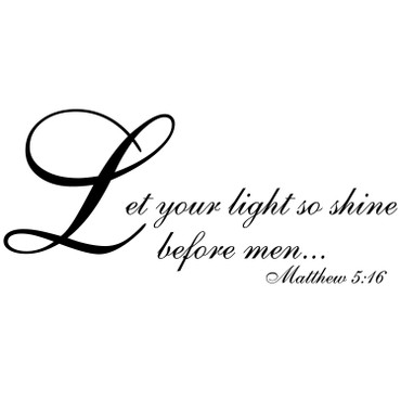 Matthew 5:16 Bible Verse Vinyl Decal