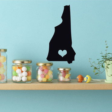 New Hampshire Vinyl Decal - State Wall Decor, 9th State, Concord NH, New England, Granite State