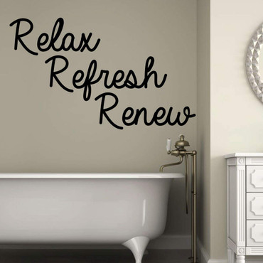 Relax Refresh Renew Wall Decor Decal