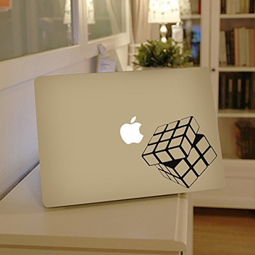 Rubik Cube Apple Macbook Laptop Decal, Rubik Cube Vinyl Design