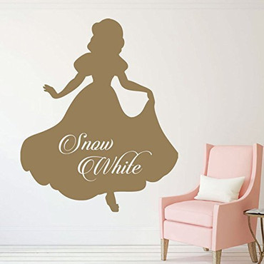 Snow White Vinyl Wall Stickers - Personalized, Little Girls Room, Princess Party, Baby Girl Nursery, Princess Birthday Party, Playroom Decor, Furniture Decals