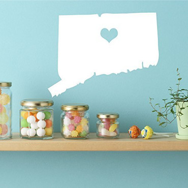 State Decals - Connecticut Vinyl Wall Art, 5th State, Hartford Connecticut, New England, Land of Steady Habits