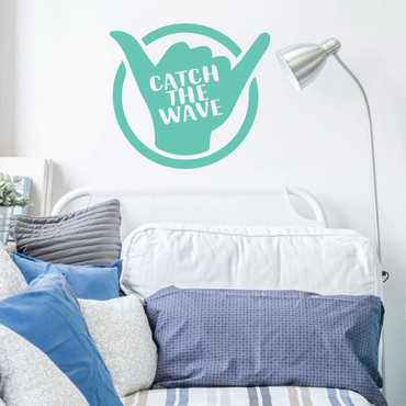 Surfing Wall Decor - Hang Loose Decal - Catch The Wave - Vinyl Decoration for Home Decor, Bedroom, Playroom Or Beach House - Surfer Gift