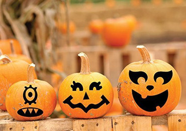 Thanksgiving Fall Decor - Funny Faces - Vinyl Decal, Pumpkin Decorations, Halloween Fun, Jack O Lantern Art