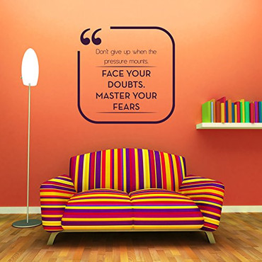 Vinyl Wall Quote Decal Elder Jeffrey R Holland Face Your Doubts, Master Your Fears Home Decor Saying Sticker