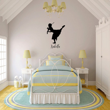 Violin Wall Decor - Personalized Vinyl Decal - Violinist Gifts For Girl's Bedroom, Playroom or Music Room