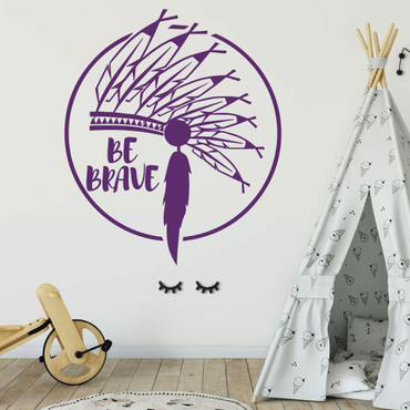 Wall Decal for Children - Be Brave - Vinyl Decor for Baby's Room, Bedroom or Play Room.