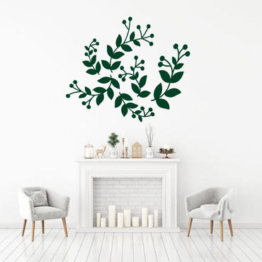 Wall Decals for Living Room - Nature Themed Branches and Leaves Vinyl Home Decor - Small and Large Sizes Available