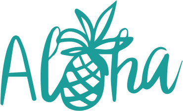 Aloha Letters with Pineapple Fruit