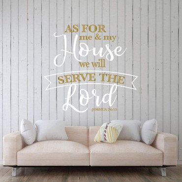 As for me and my house we will serve the Lord Joshua 24:15 vinyl wall decal