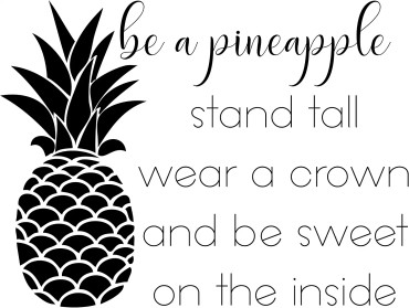Pineapple Quote Vinyl Wall Sticker | Be a Pineapple