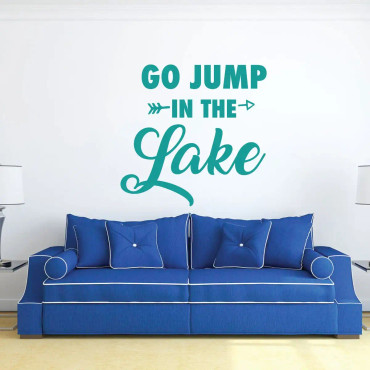 'Go Jump in the Lake' Wall Decal - Turquoise