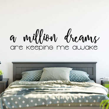 The Greatest Showman 'A Millions Dreams' Wall Decal - Black