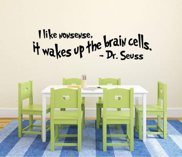 Dr. Seuss 'I Like Nonsense' Quote Wall Decor - Black