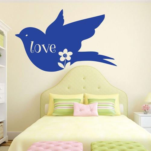 Love Bird Wall Decor - Navy Blue