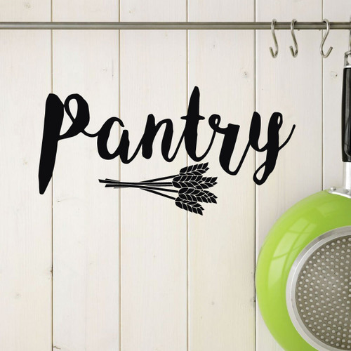 'Pantry' Kitchen Wall Decor - Black