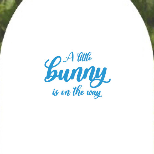 A Little Bunny is on the Way Wall Decal Sticker