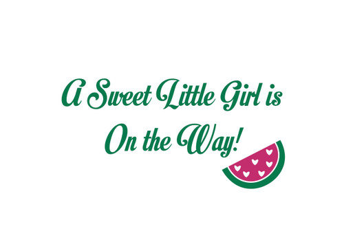 A Sweet Little Girl is On The Way Wall Decal Sticker