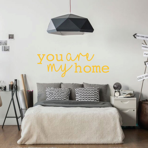 Bedroom Wall Decal - You Are Home - Inspirational Vinyl Decorations for Home or Living Room Decor