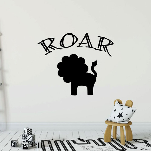 Children's Room Wall Decal - Lion Roar- Boys or Girl's Bedroom Decoration, Playroom or Nursery Room Decor