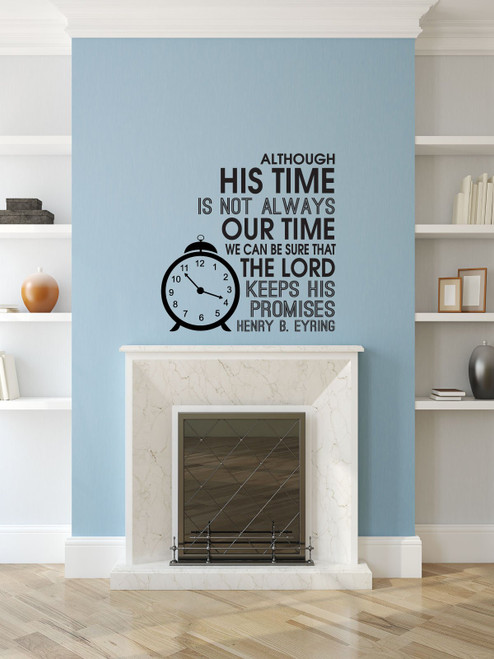 Christian Quotes Wall Decals Vinyl Decor, The Lord Keeps His Promises", Henry B Eyring Sticker Lettering for Decorating Home, Church, Hospital, Religious Institution