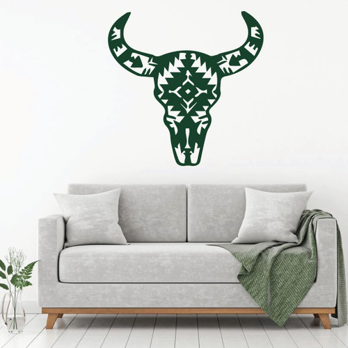 Cow Aztec Skull Home Wall Decor Design