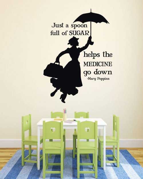 Mary Poppins Quote A Spoon Full of Sugar Makes The Medicine Go Down