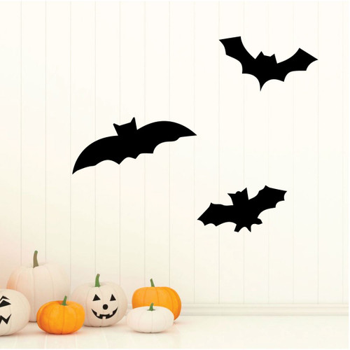 Bat Wall Decals - Cute Halloween Decorations - Spooky Fall Decor Vinyl Stickers for Decorating Walls, Doors, Windows, Pumpkins, Harvest Party
