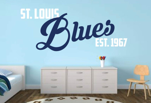 Blues with Est Date Vinyl Wall Decal