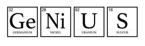 Genius Periodic Table for Classroom or Home Decor Sticker for Playroom, Home School, or Classroom