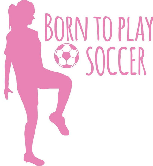 Girls Soccer Player Wall Decal