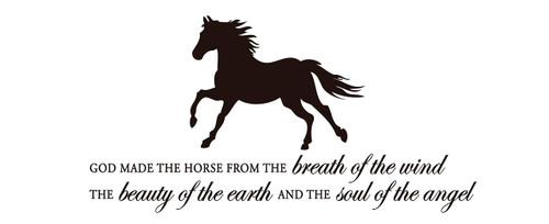Inspirational Quote God Made The Horse Wall Sticker