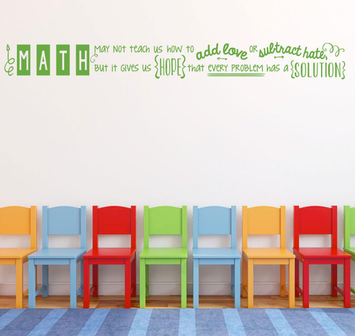 Math Classroom or Home School Sticker for Teachers