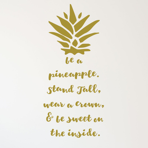 Pineapple Quote Vinyl Wall Sticker