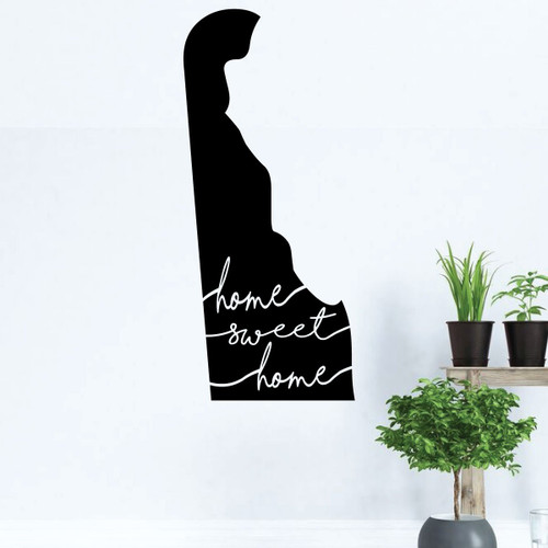 Delaware Wall Decal - State Silhouette Vinyl Art for Home Decor, Living Room or Family Room Decoration