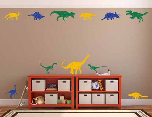 Dinosaur Wall Decals for Boys Room, Kids Playroom, Baby Nursery