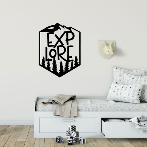 Explore Wall Decor - Hiking Vinyl Decoration For Bedroom, Home, Office, or Classroom