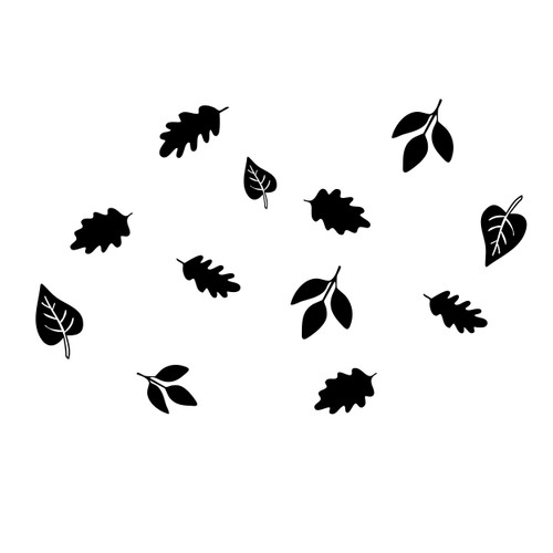 Falling leaves vinyl sticker
