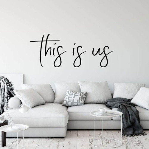 Family Wall Decal - 'This Is Us' - Vinyl Art for Living Room, Bedroom or Home Decor