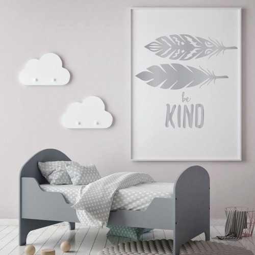 Feather Wall Decal - Be Kind - Vinyl Decor for Baby's Room, Children's Bedroom or Play Room