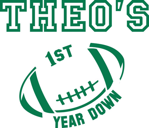 First Down Birthday Vinyl Decal