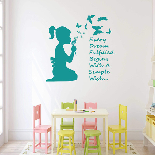 Girl Bedroom Butterfly Inspirational Wall Decor