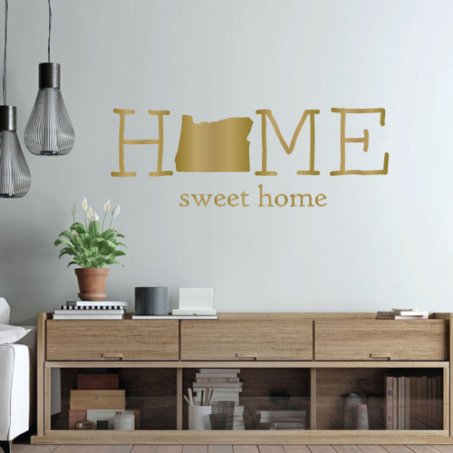 Home Sweet Home State of Oregon Vinyl Wall Art Decal For Living Dining, Family Room, or Entryway Decor