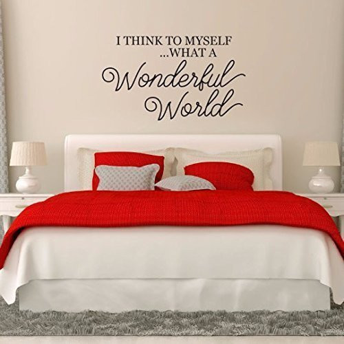 I Think To Myself...What A Wonderful World Vinyl Wall Decoration for Home Decor, Louie Armstrong Song
