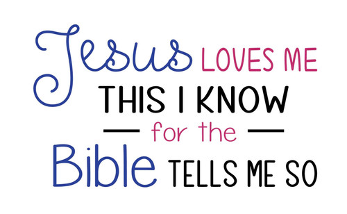 Jesus Loves Me Religious Vinyl Decal Wall Decoration