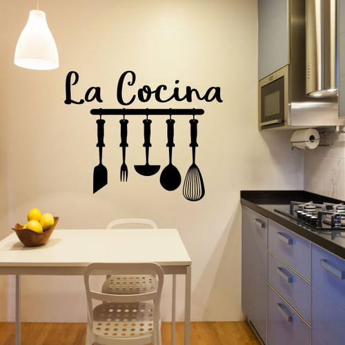 La Cocina Kitchen Vinyl Wall Decor - Spanish or Latin Themed Calcomanias para Cocina
