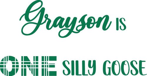 One Silly Goose Birthday Vinyl Decal